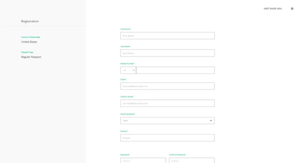 Saudi-Arabia-Visa-Online-Registration-Form