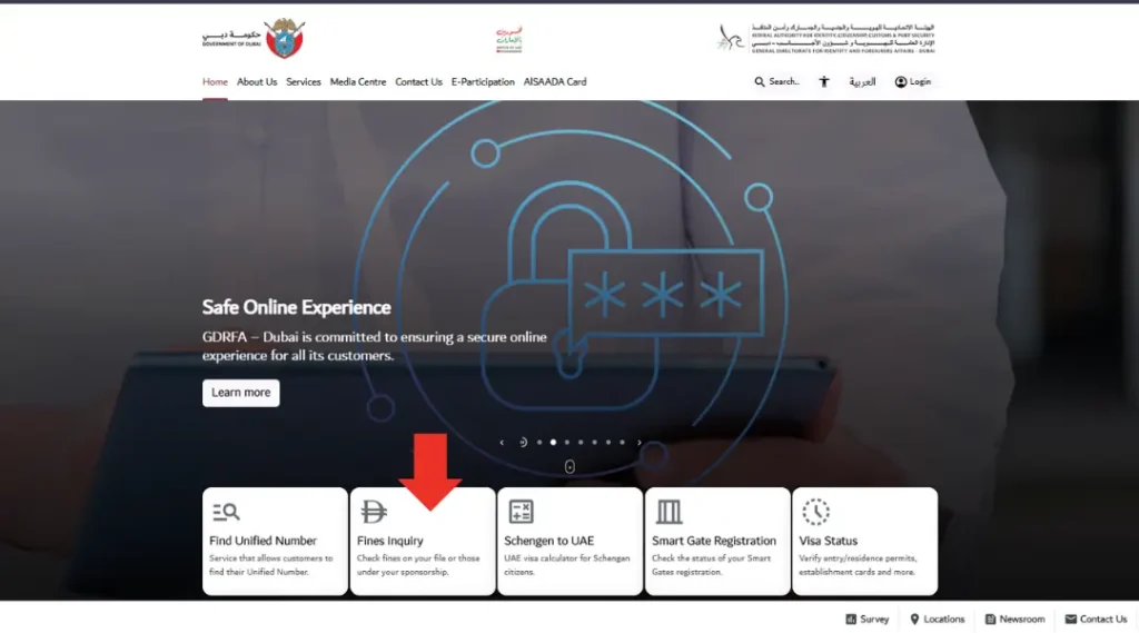 gdrfa-dubai-homepage-fines-inquiry-option