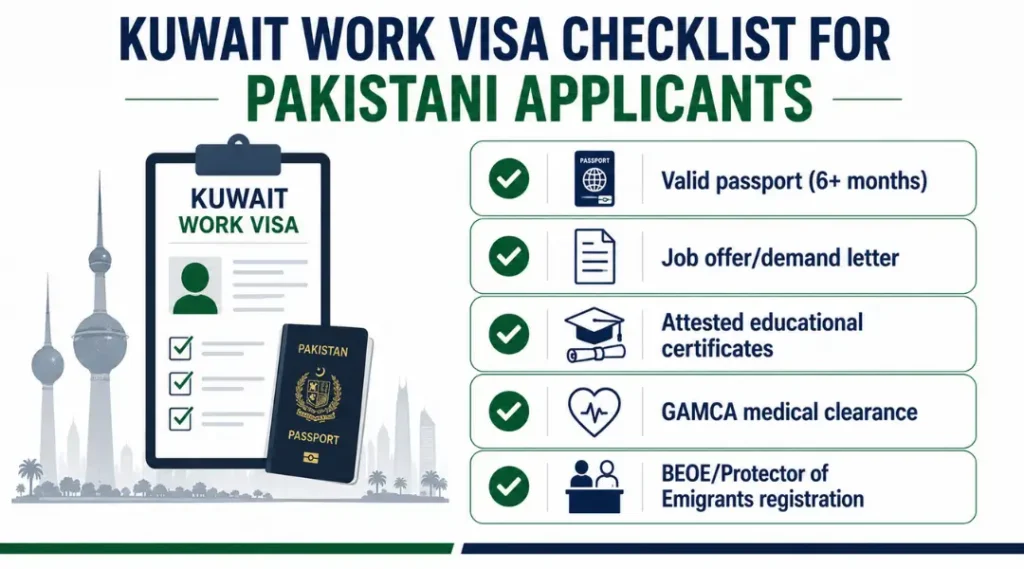 kuwait-work-visa-pakistan-documents-checklist