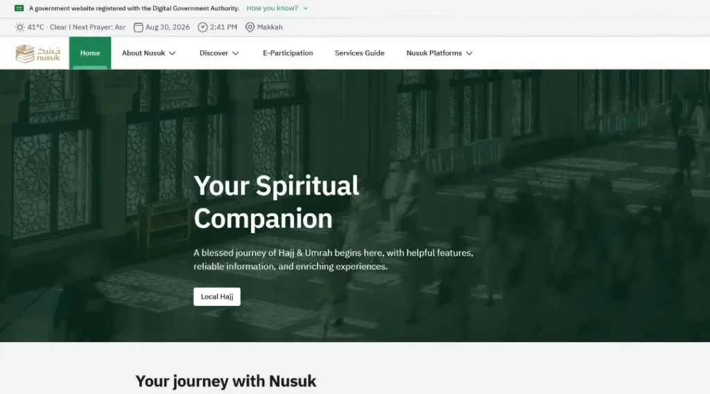 official-nusuk-platform-homepage-for-hajj-and-umrah