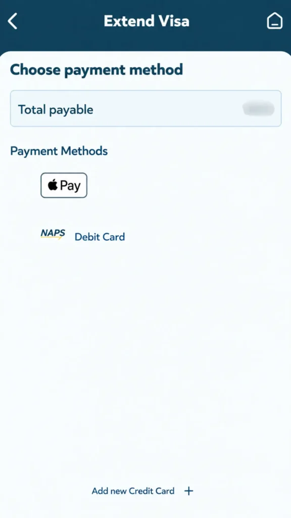 metrash-extend-visa-payment-method-screen