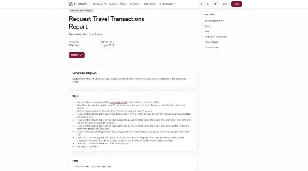 qatar-travel-transactions-report-hukoomi