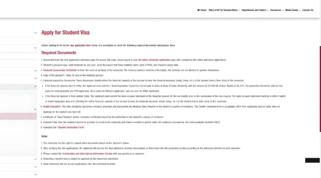 qatar-university-student-visa-required-documents